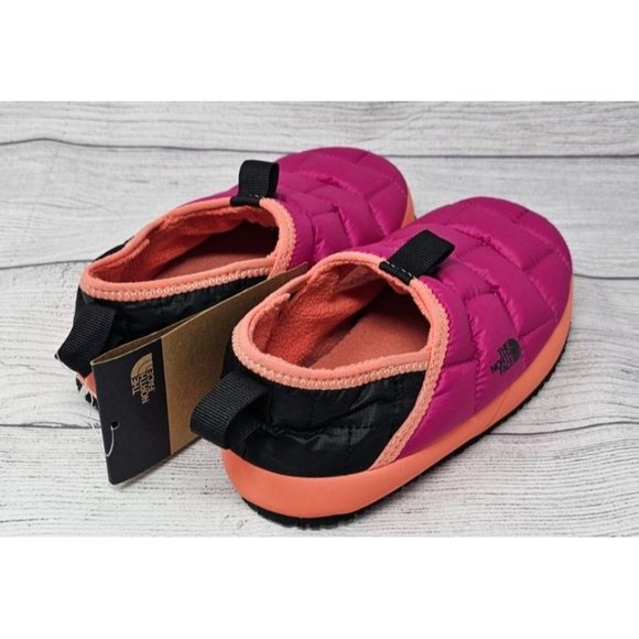 NEW!!  The North Face ThermoBall Traction "Fuschia Pink/Coral Sunrise" Girls' Bo - Picture 5 of 13